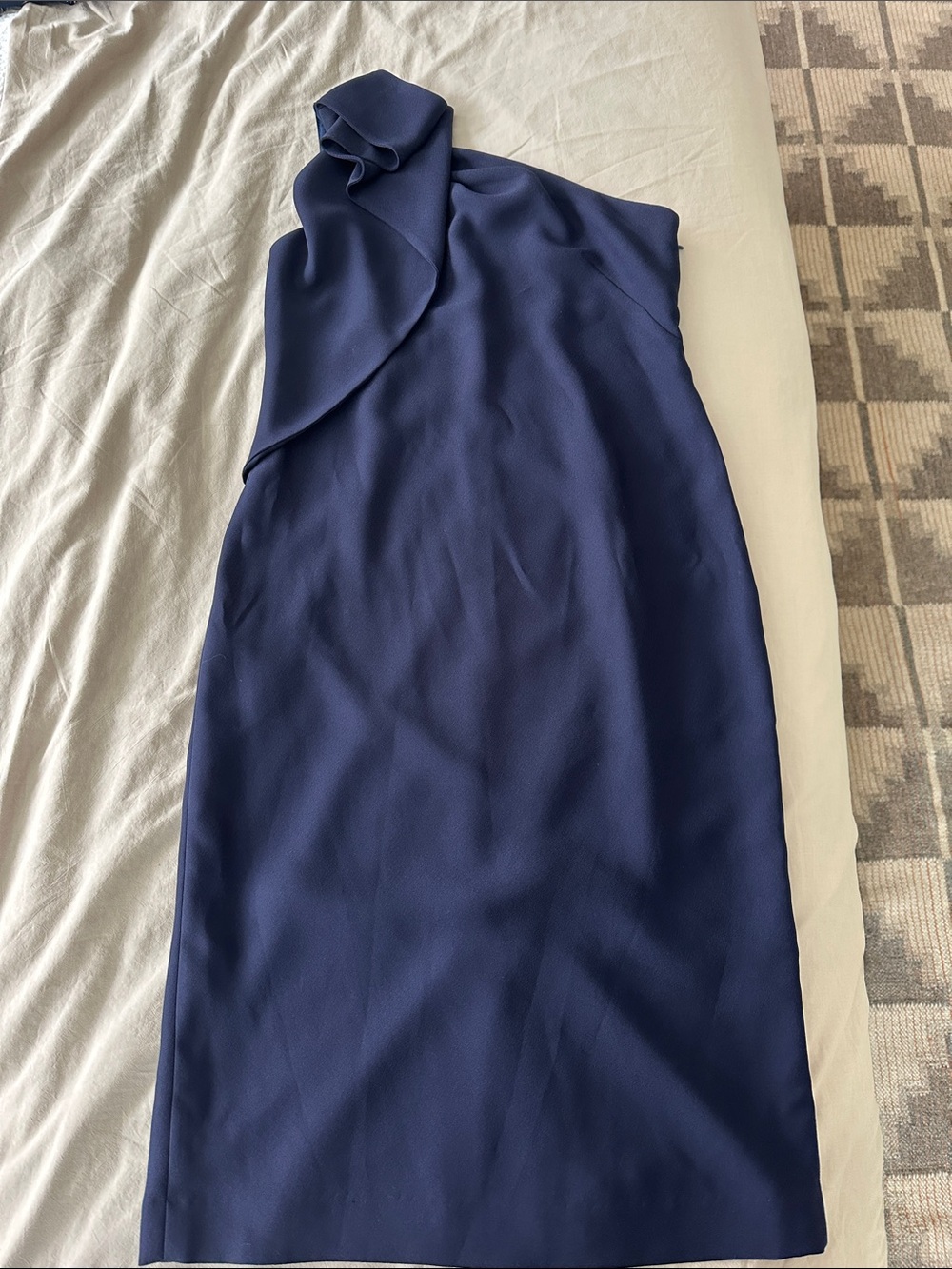 Banana Republic Navy One-Shoulder Sheath Dress